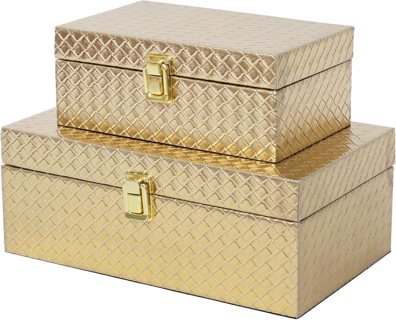 Gold Storage Basket — Set of 2 — Gold