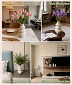 Round Boho White Flower Vase - View 6