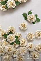 Luxe Beige Artificial Flowers — 3" - View 4