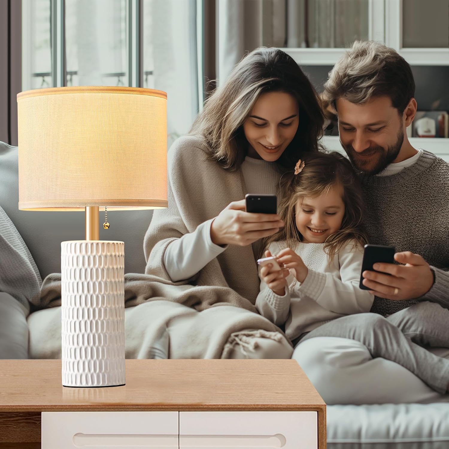 Modern Blue Table Lamp — 20" - View 3