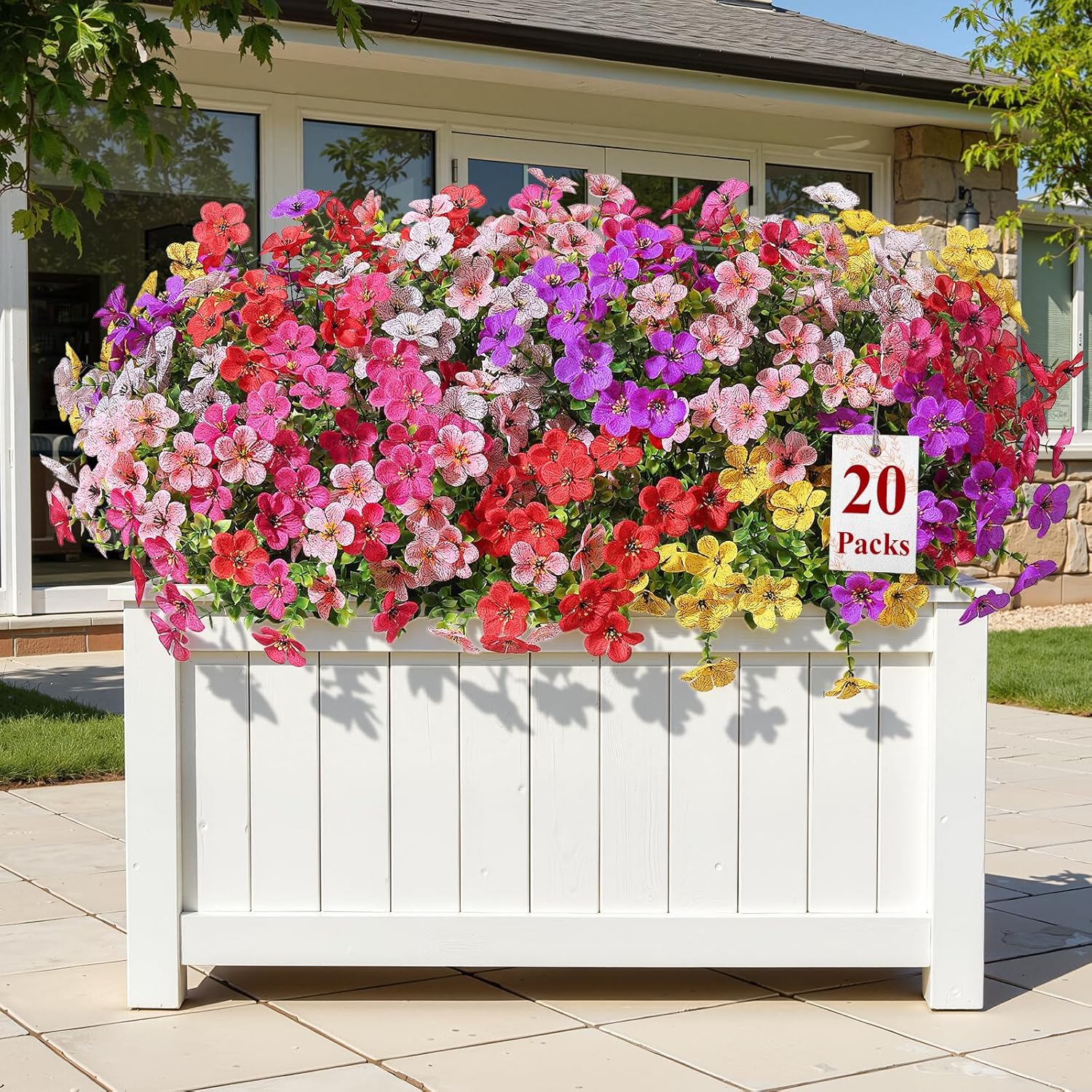 Orange Artificial Flowers — 20