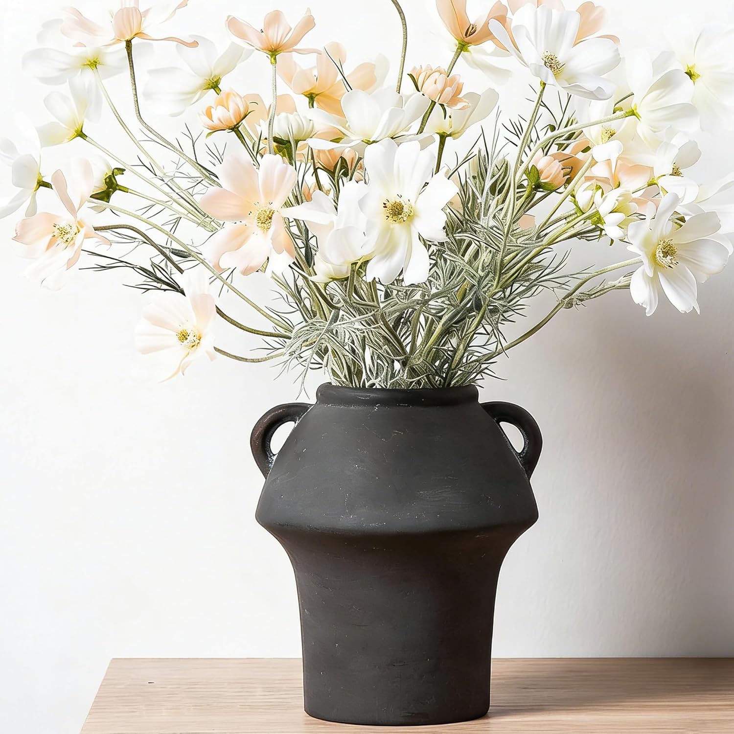 Vintage Farmhouse Ceramic Decorative Vase — 8" — 112-4-7.24in