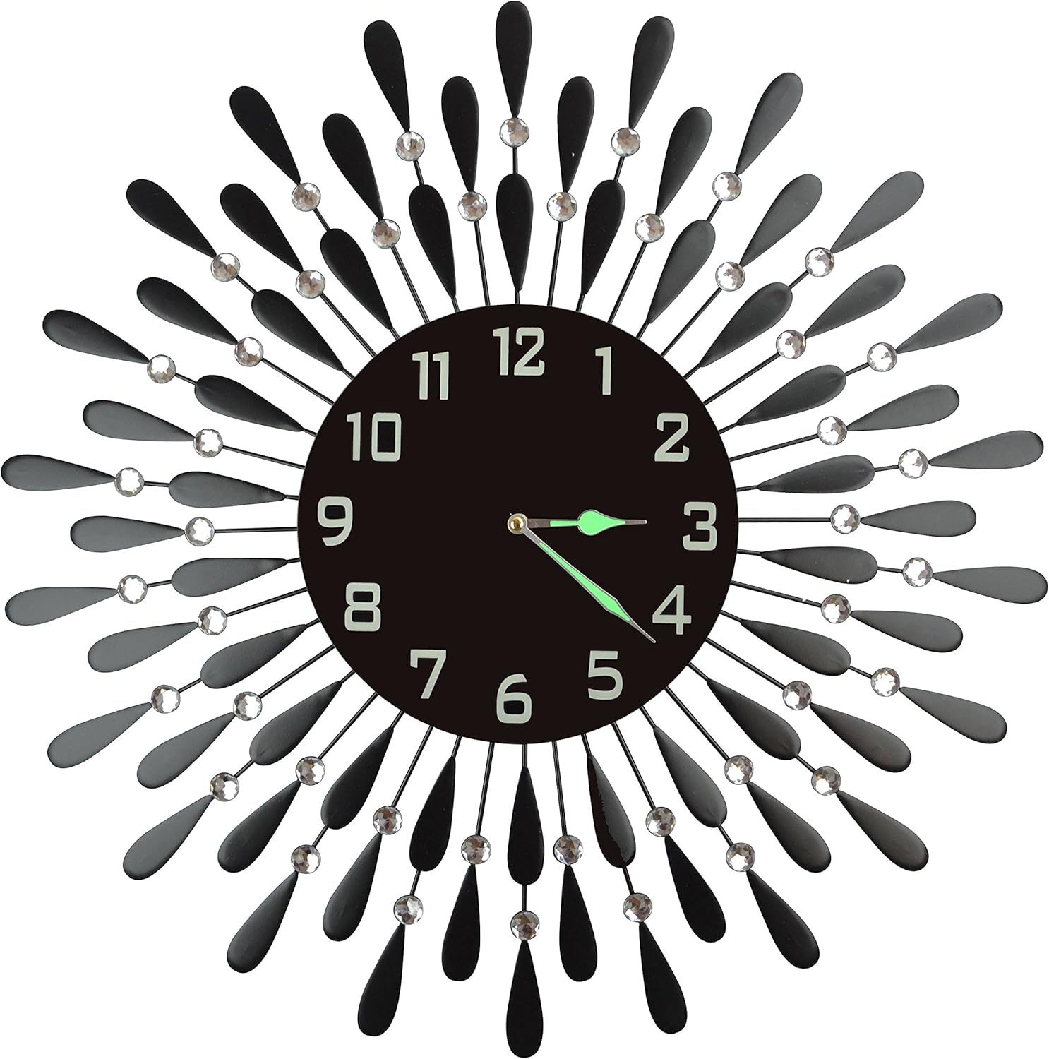 Beveled Luxe Black Wall Mirror — 23.50" — Black Dial