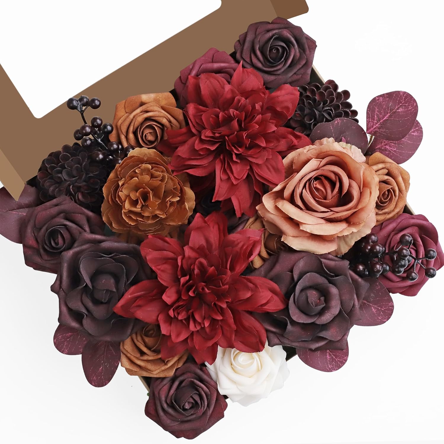 Boho Black Artificial Flowers — Bordeaux Bliss
