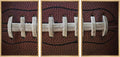 Framed Mid-Century Fabric Wall Art — 16" — 24" x 36" x 3 Panels NATURAL