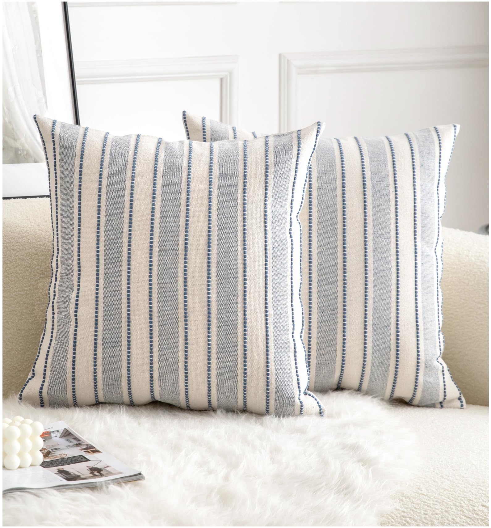 Boho Beige Throw Pillow Cover — 18"