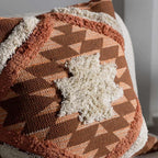 Lumbar Boho Beige Cushion Cover — 20" - View 4