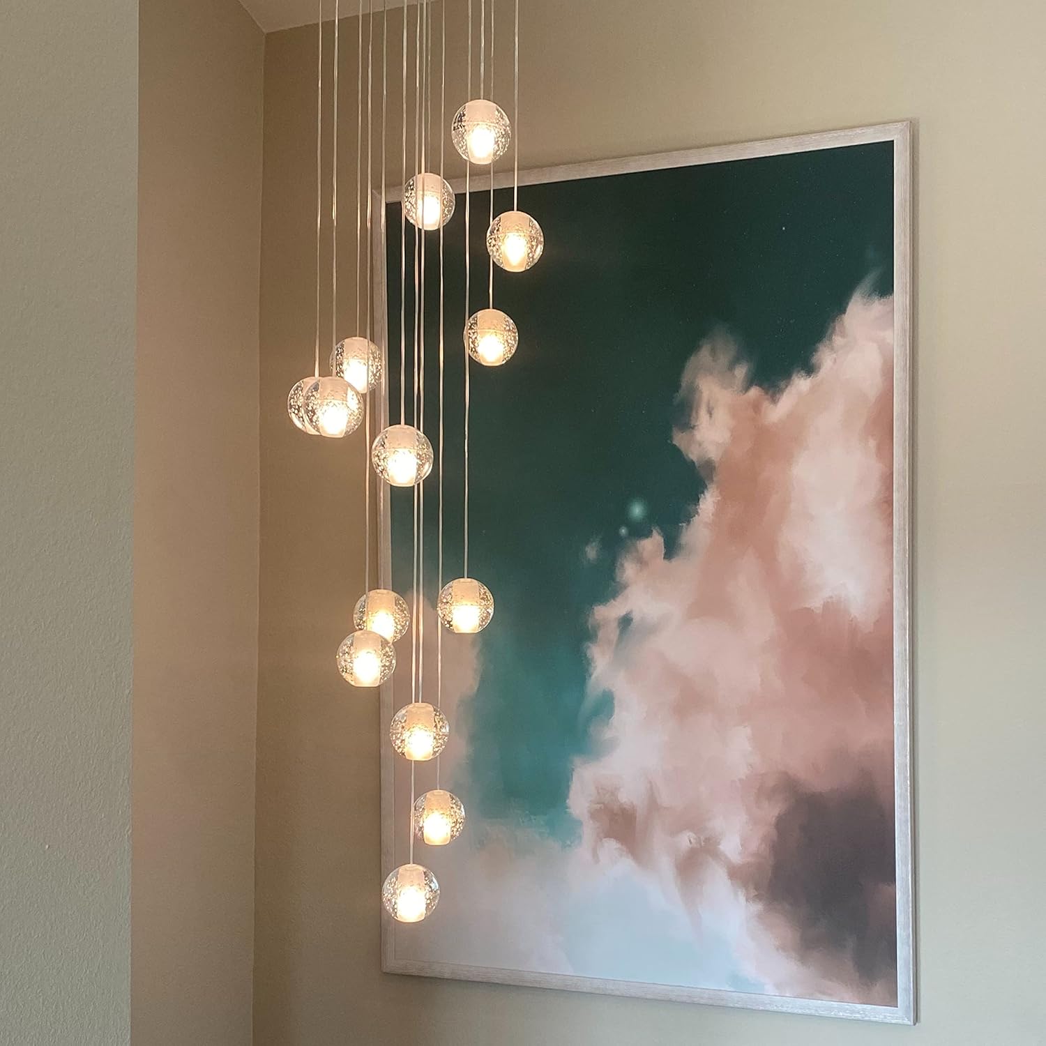 Luxe Metal Chandelier — 7" — Square