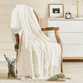Boho Beige Throw Pillow — 50" — A(off White)