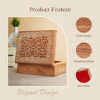 Handcrafted Wood Storage Basket — 7" - View 4