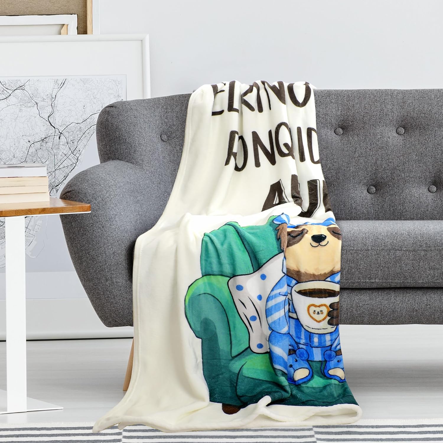 Blue Throw Pillow — 50x60 - View 4