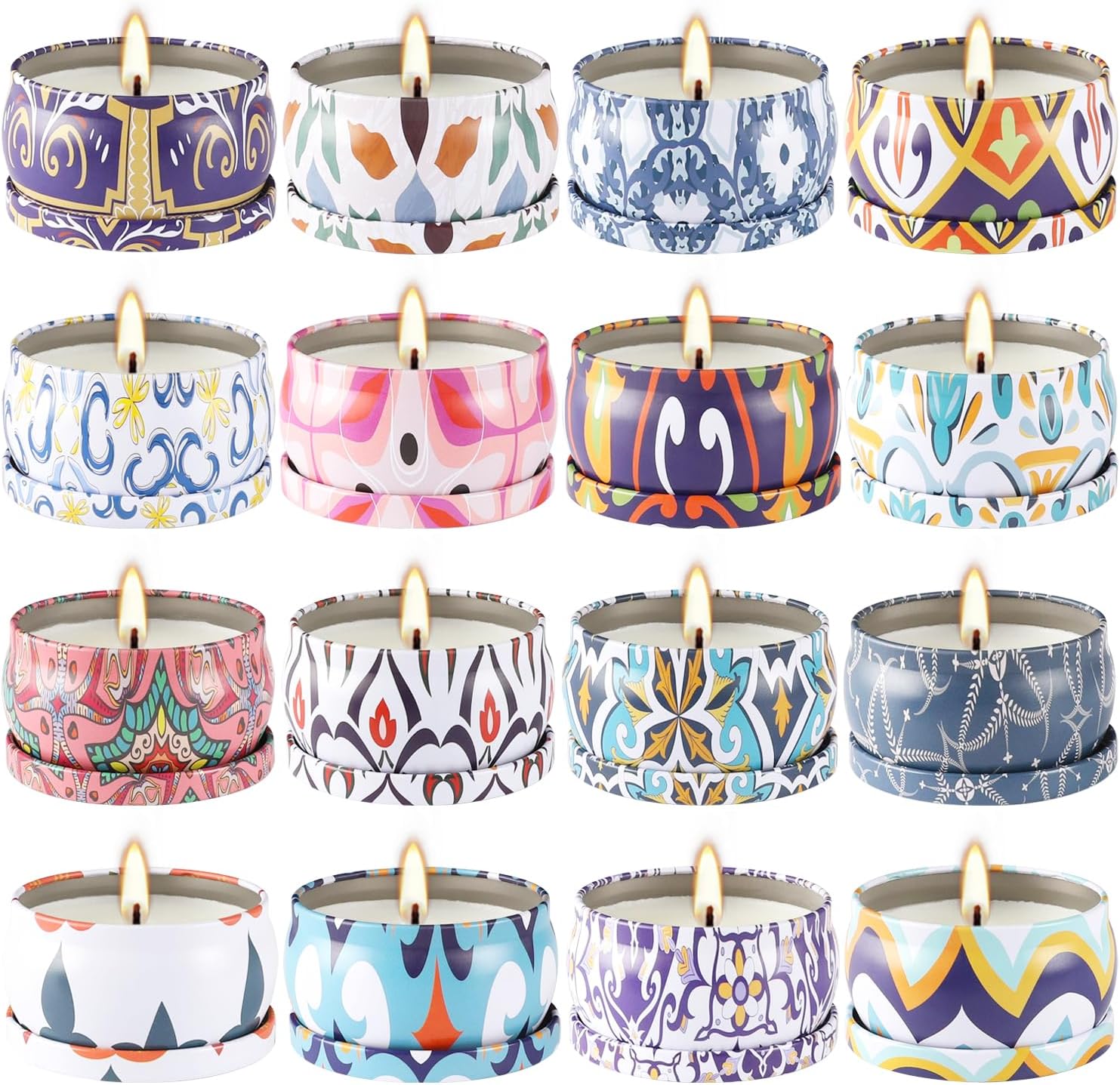 Soy Wax Black Scented Candle — 16 pack