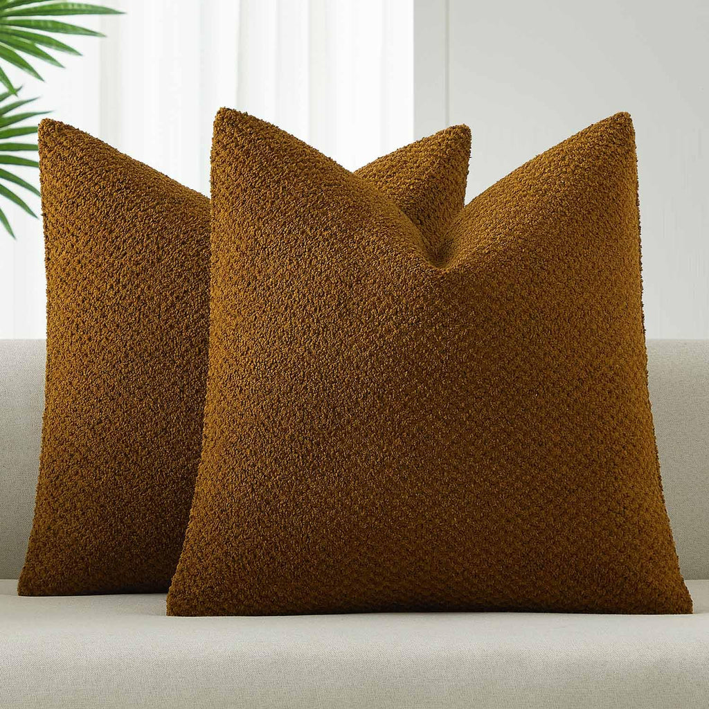 Boho Beige Throw Pillow Cover — 18"