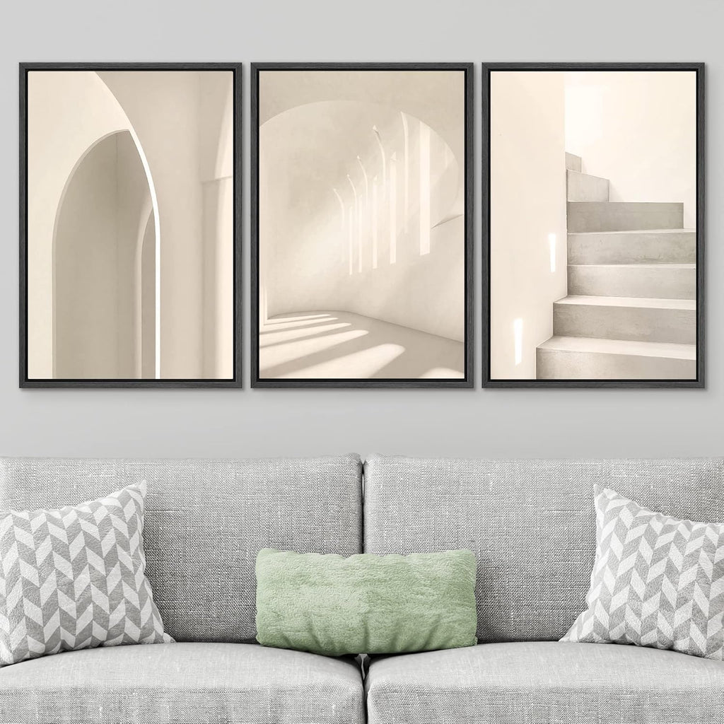 Framed Modern Fabric Wall Art — 24" - View 3