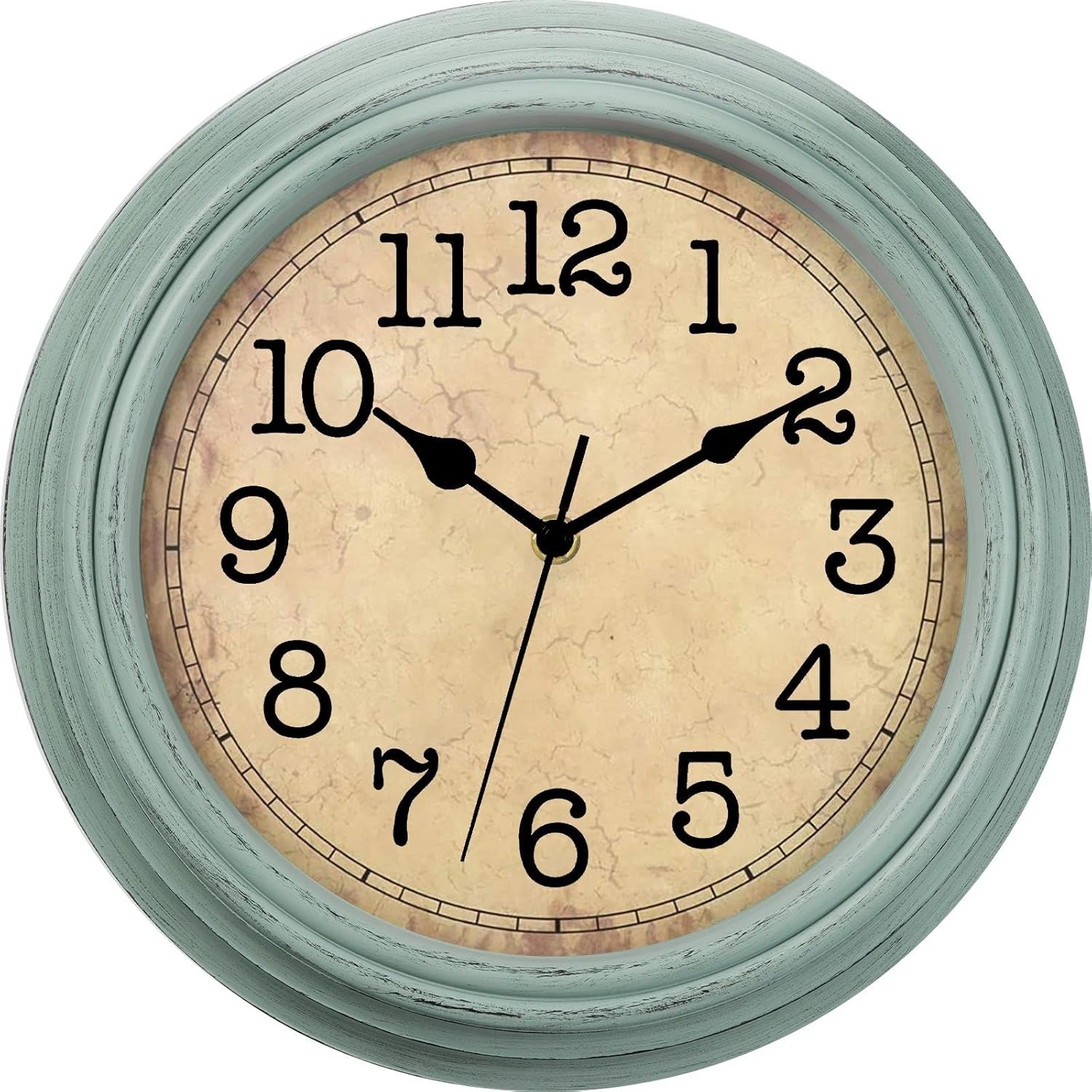 Battery Operated Gold Wall Clock — 12" — I_teal