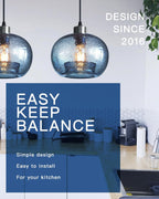 Farmhouse Blue Pendant Light — 7" - View 5