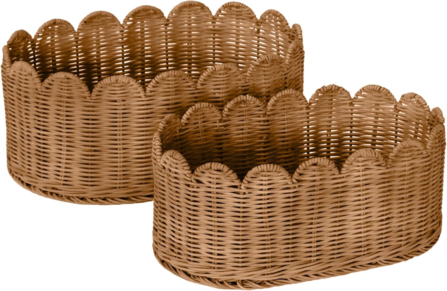 Hand-Woven Boho Beige Vase — 7" — Mocca