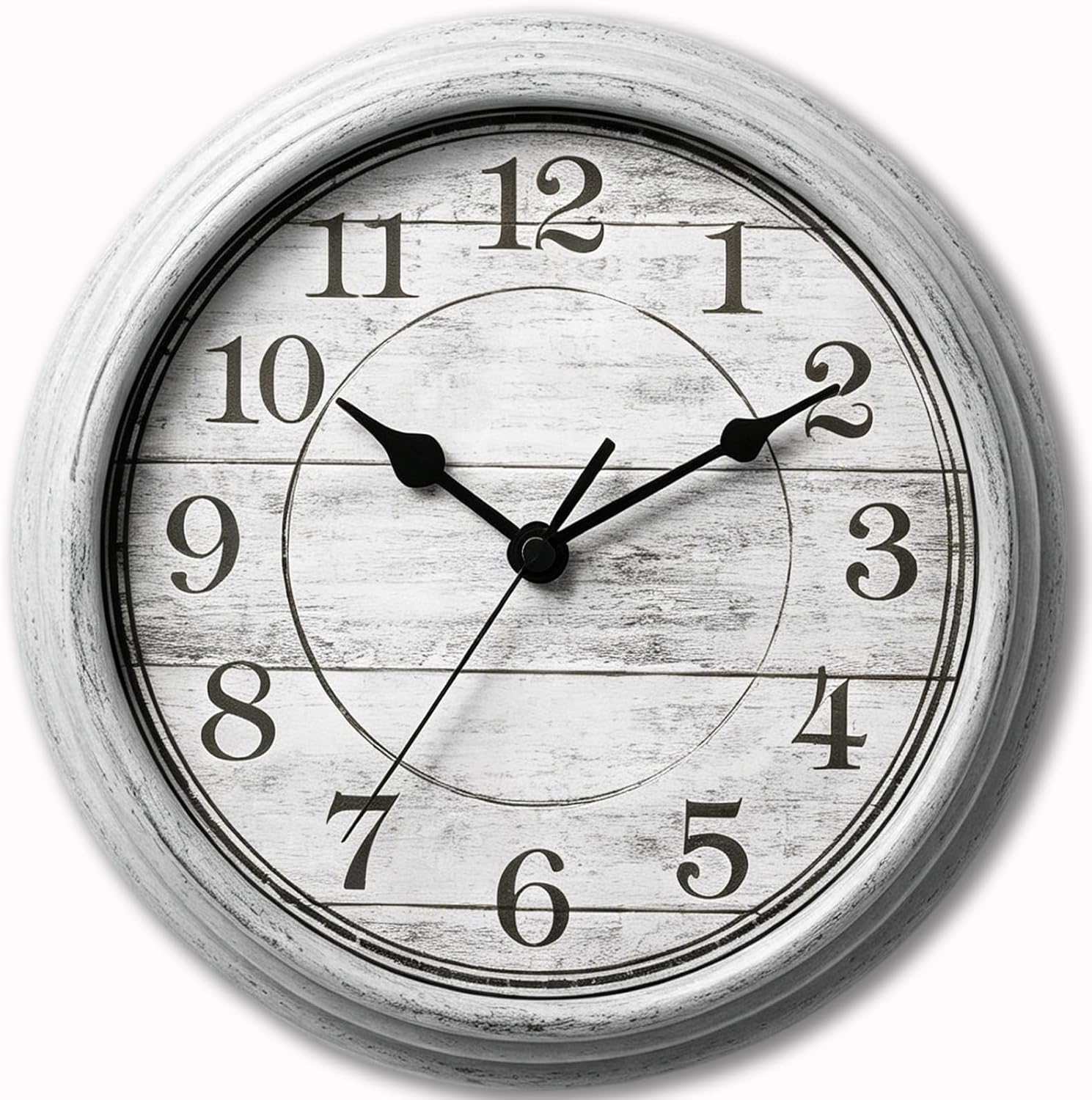 Battery Operated Gold Wall Clock — 12" — B_gray