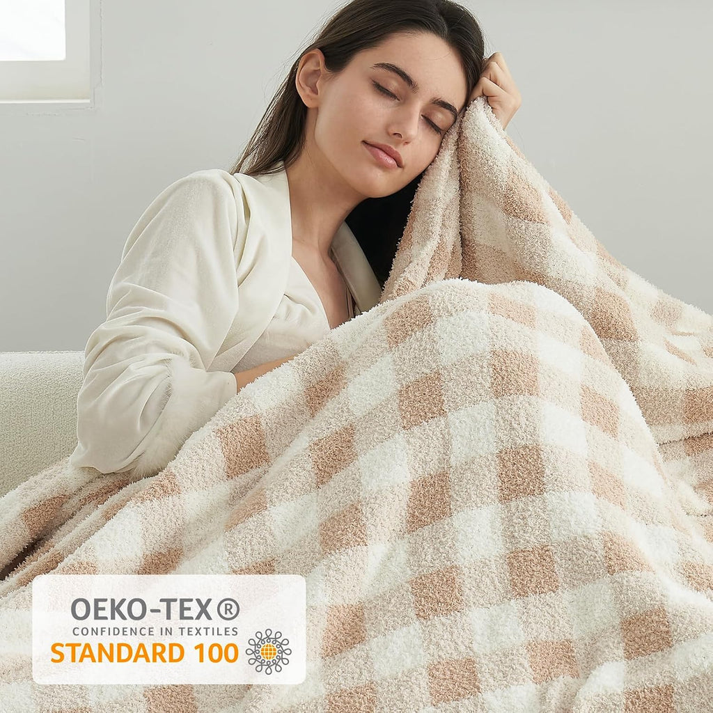 Knit Beige Throw Pillow — 50" - View 6