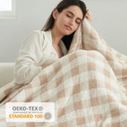 Knit Beige Throw Pillow — 50" - View 6
