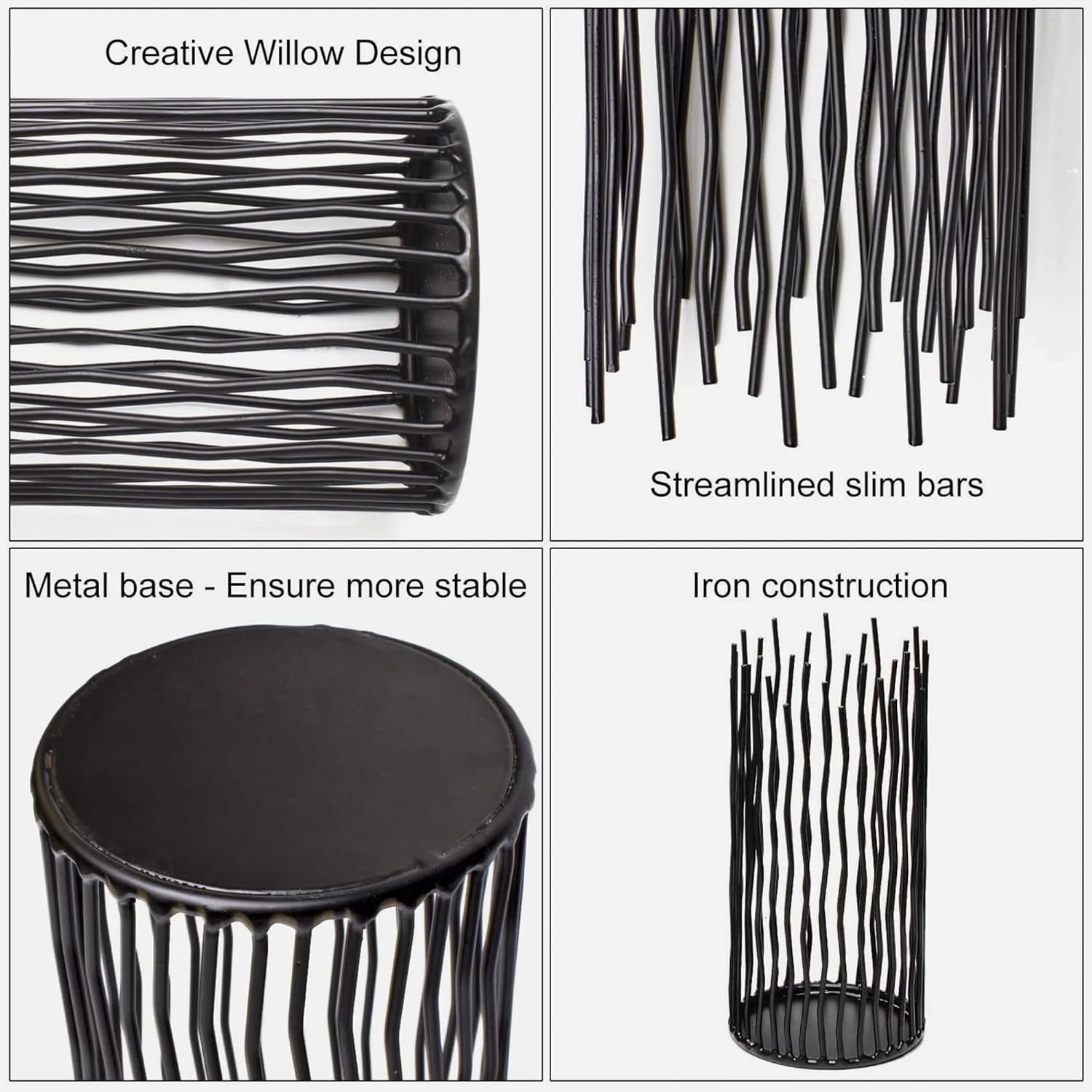 Modern Black Pillar Candle — Set of 3 - View 7