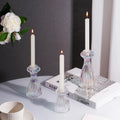Blue Candle — Set of 3 — Iridescent