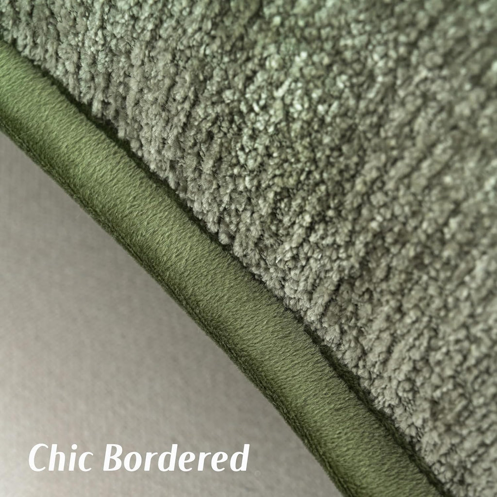 Chenille Beige Throw Pillow Cover — 20" - View 3
