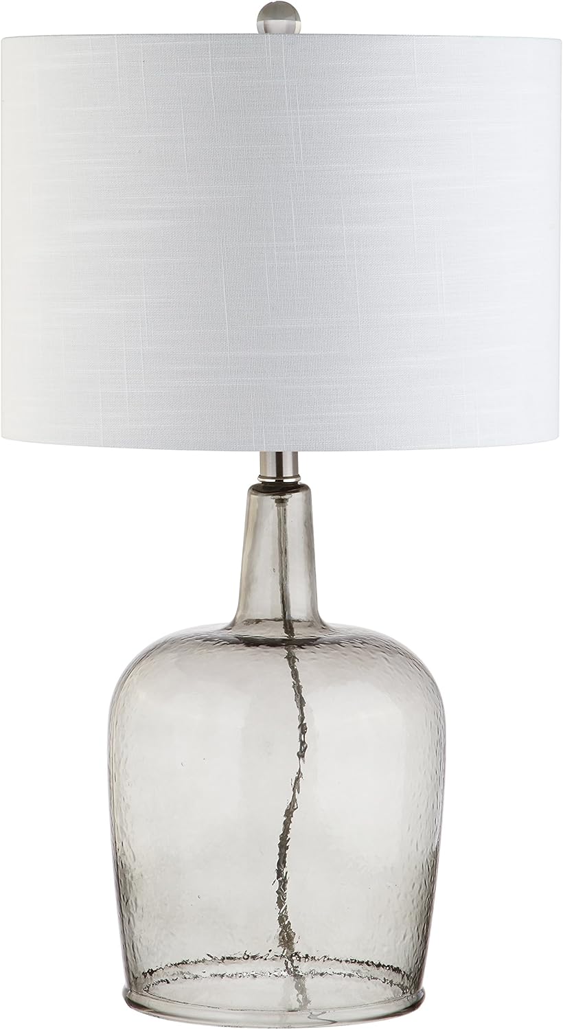 Linen Modern Glass Nightstand Lamp — 26" - View 7