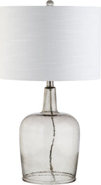Linen Modern Glass Nightstand Lamp — 26" - View 7