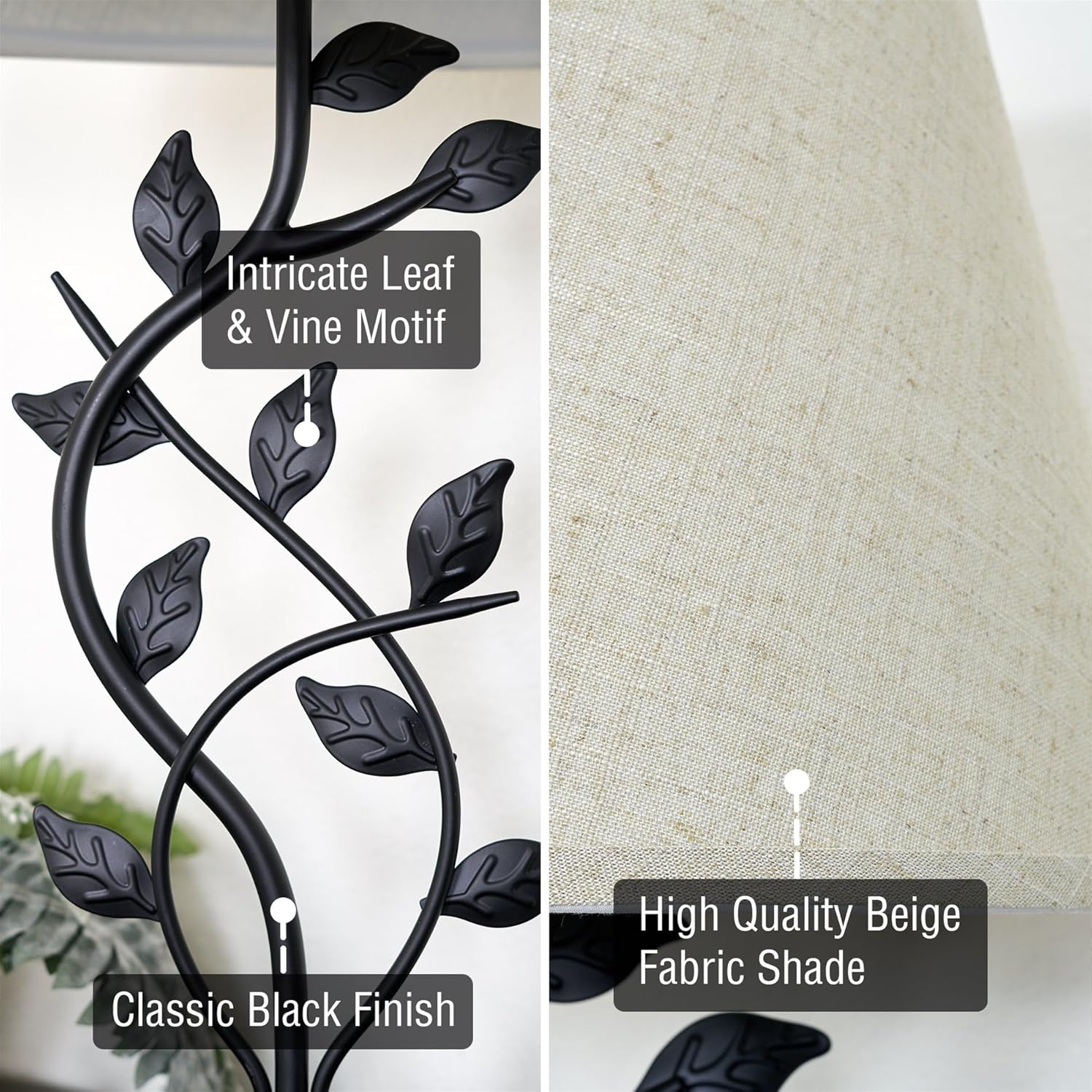 Farmhouse Fabric Table Lamp — 31" - View 2