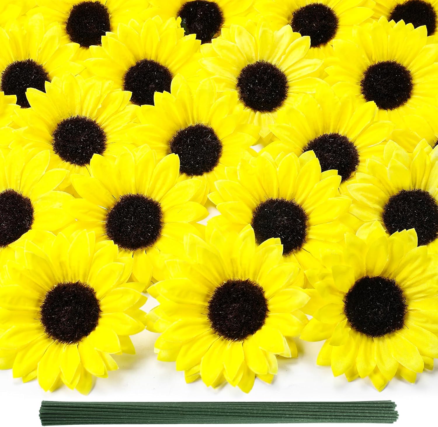 Beige Artificial Plant — 4" — Bright Yellow-40pcs