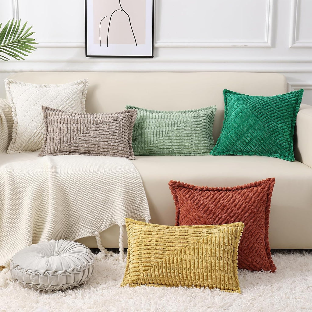Boho Beige Throw Pillow Cover — 18" - View 7