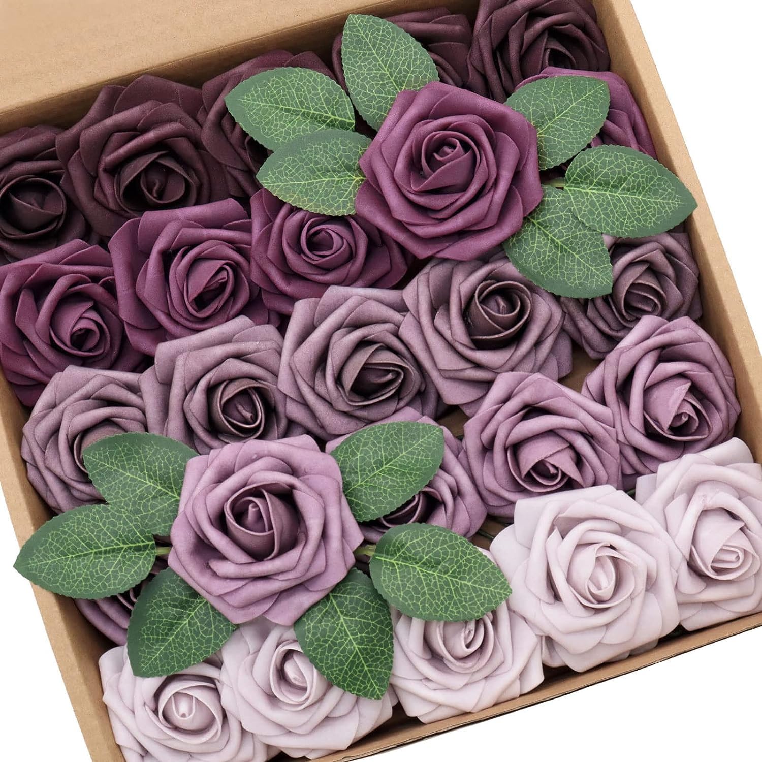 Blue Artificial Flowers — 3" — Shades of Plum