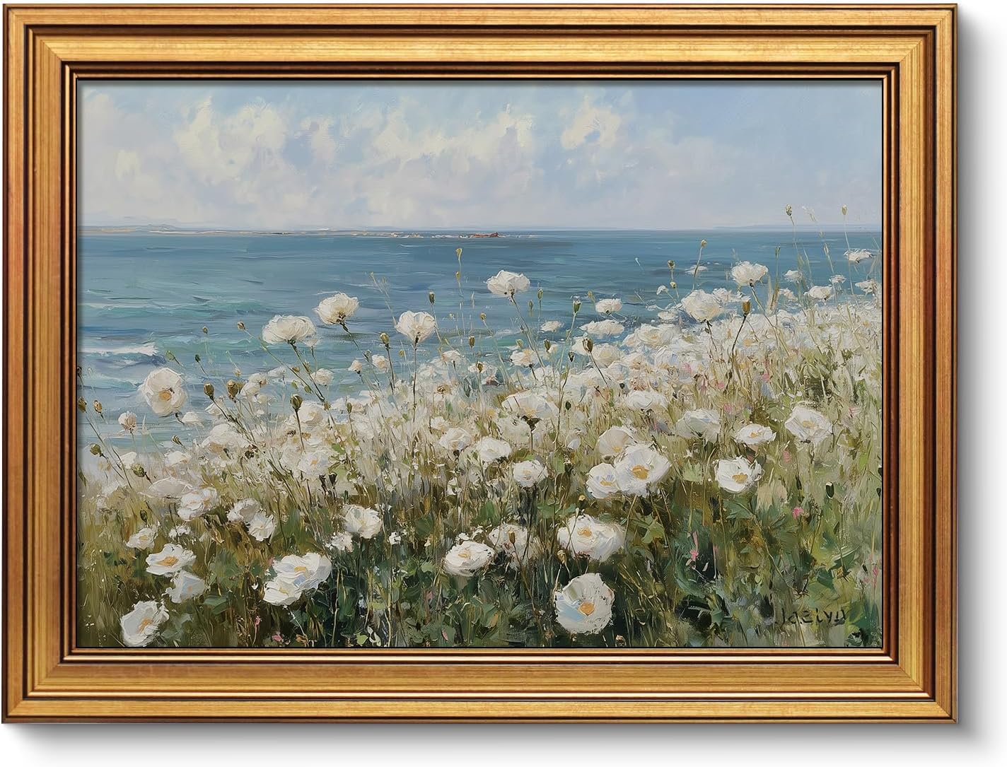 Framed Luxe Brown Canvas Wall Art — 16" — Carrot Flowers