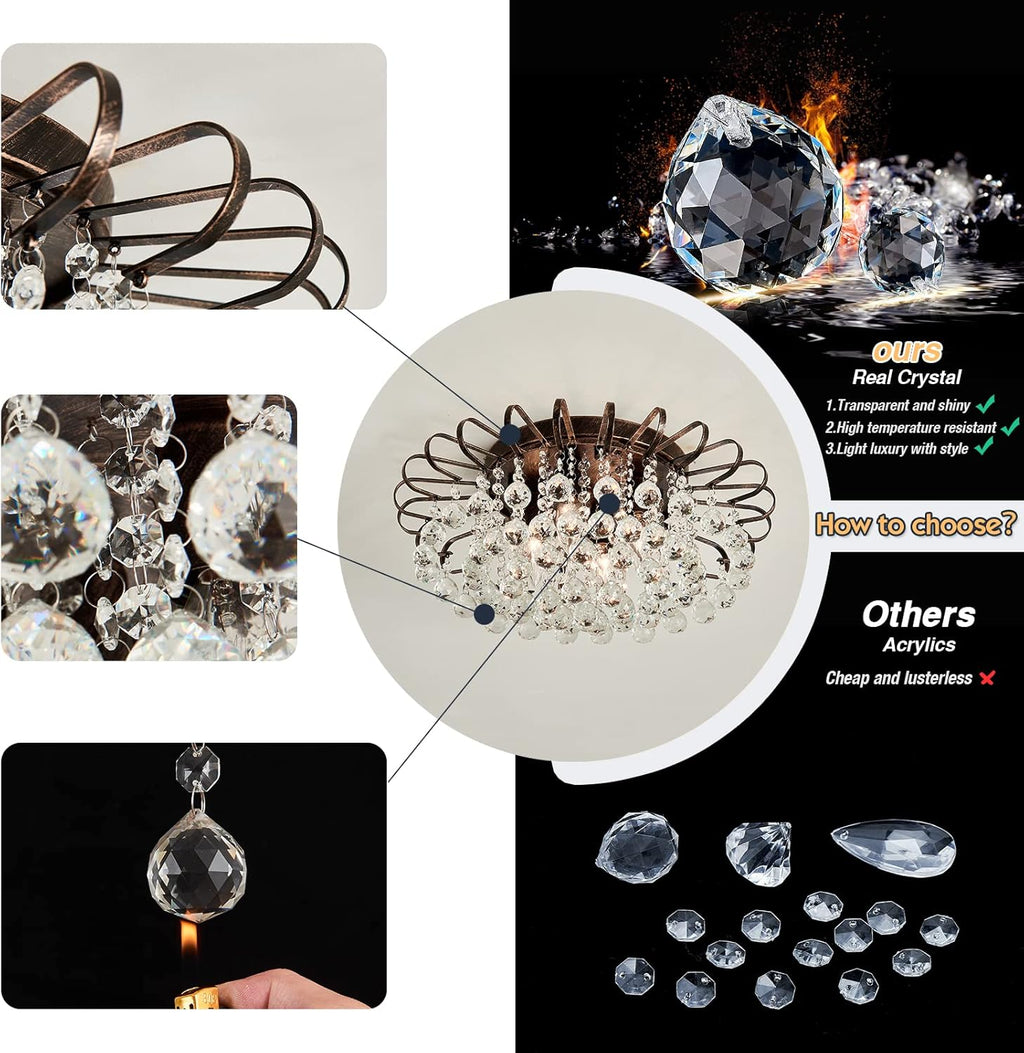Farmhouse Black Chandelier — 4-Light - View 4