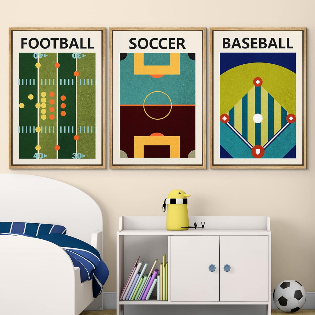 Framed Mid-Century Fabric Wall Art — 16" - View 2