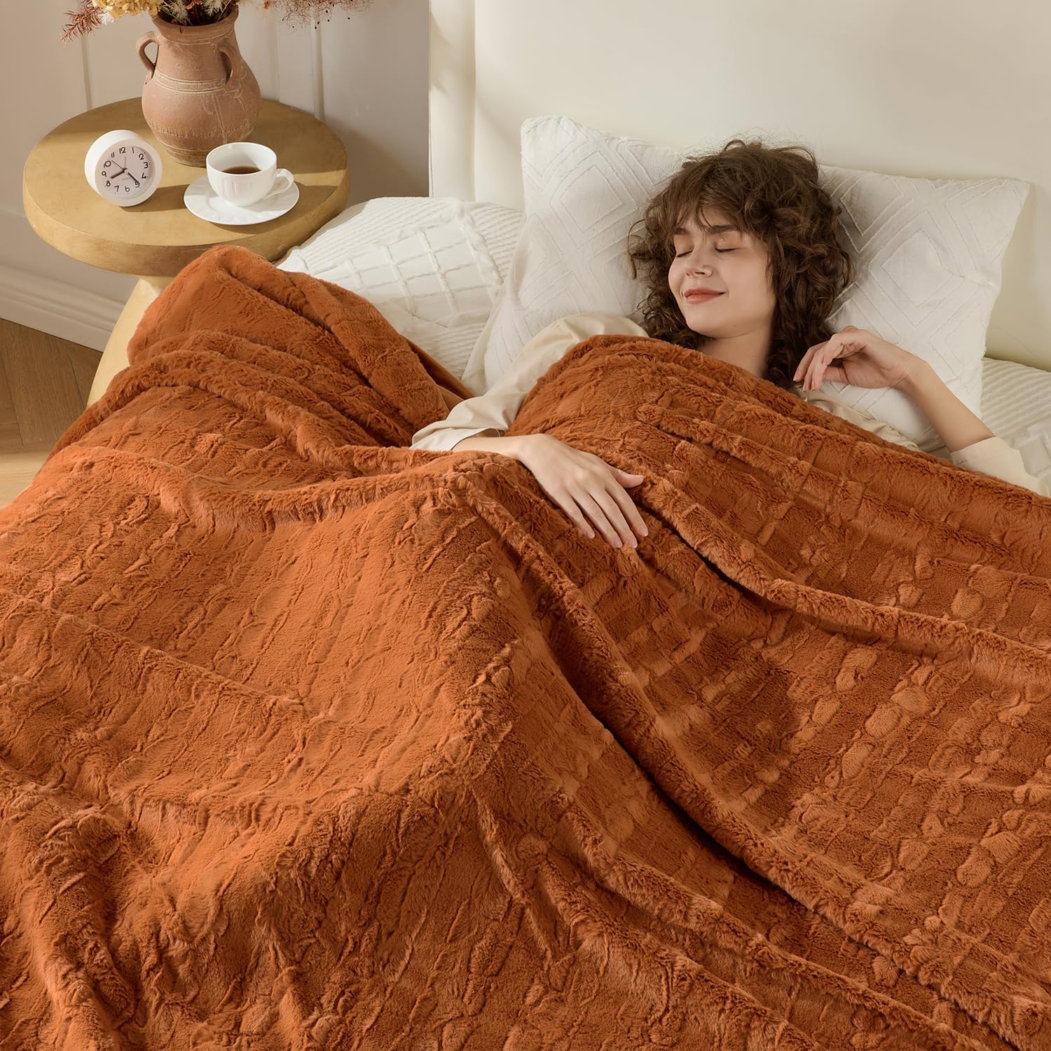 Oversized Luxe Beige Throw Pillow — 60" — Camel