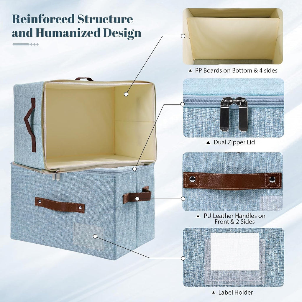 Linen Beige Storage Bin — Set of 1 - View 4