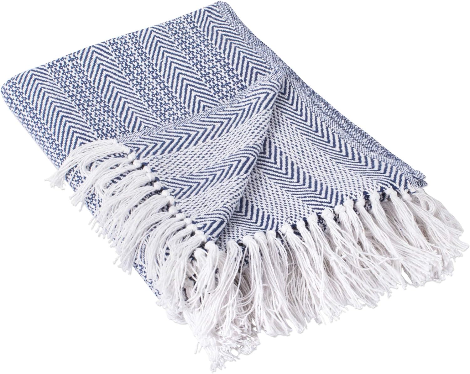 Beige Throw Pillow — 60" — Nautical Blue