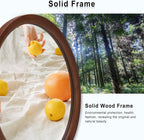 Round Boho Brown Mirror — 24" - View 3
