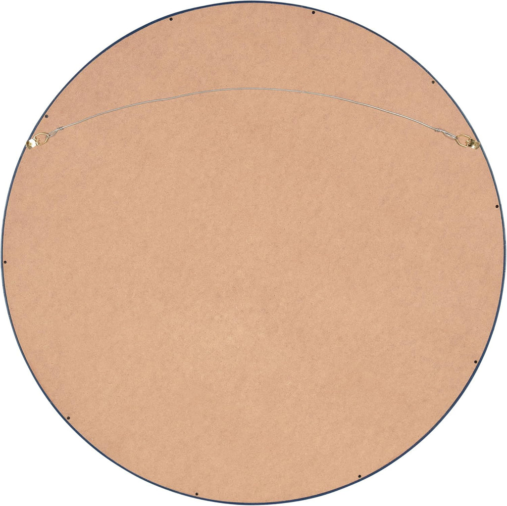 Round Modern Wood Wall Mirror — 25.6" - View 5