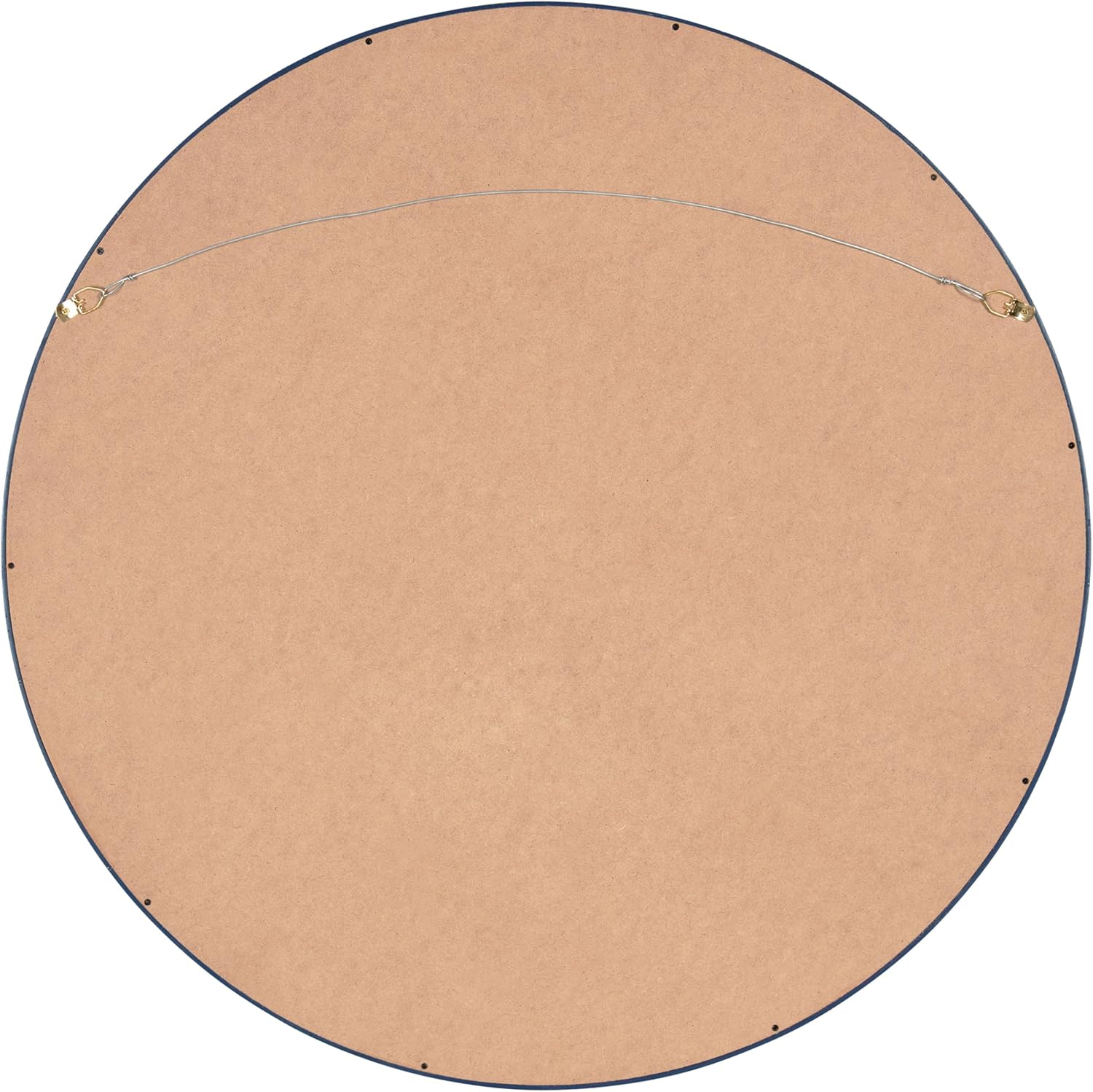 Round Modern Wood Wall Mirror — 25.6" - View 5