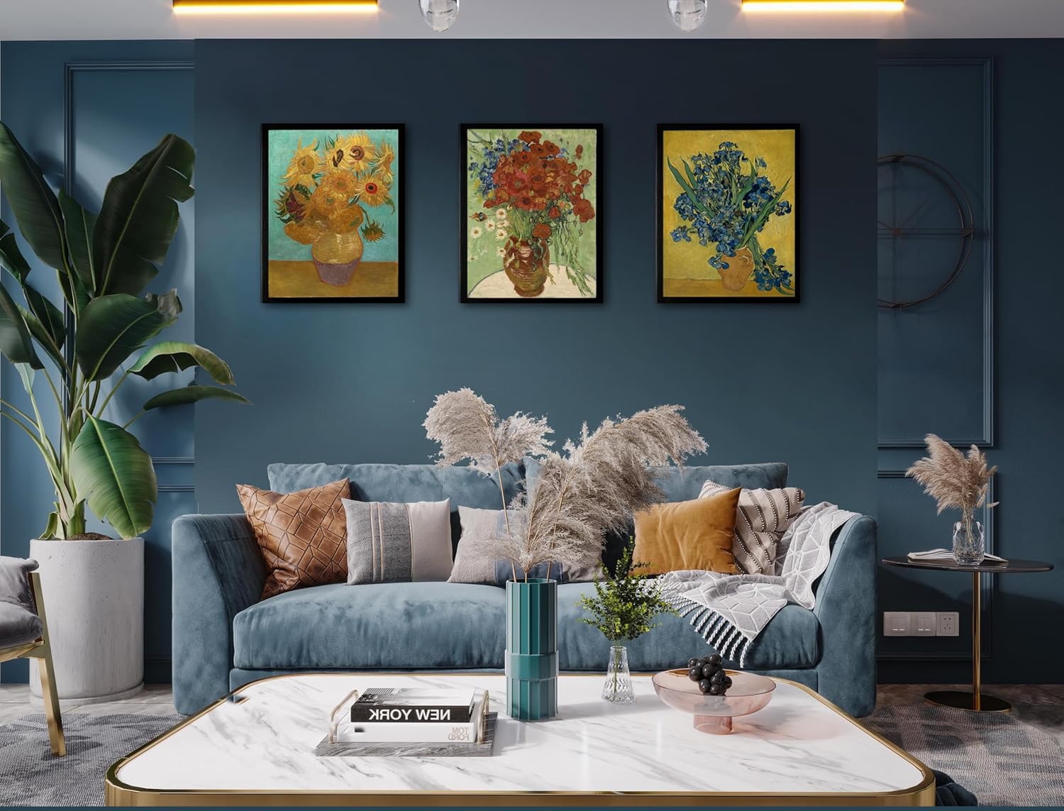 Framed Blue Wall Art — 12" - View 5