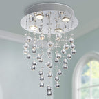 Round Luxe Metal Chandelier — 14"