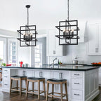 Farmhouse Black Chandelier — 6-Light - View 3