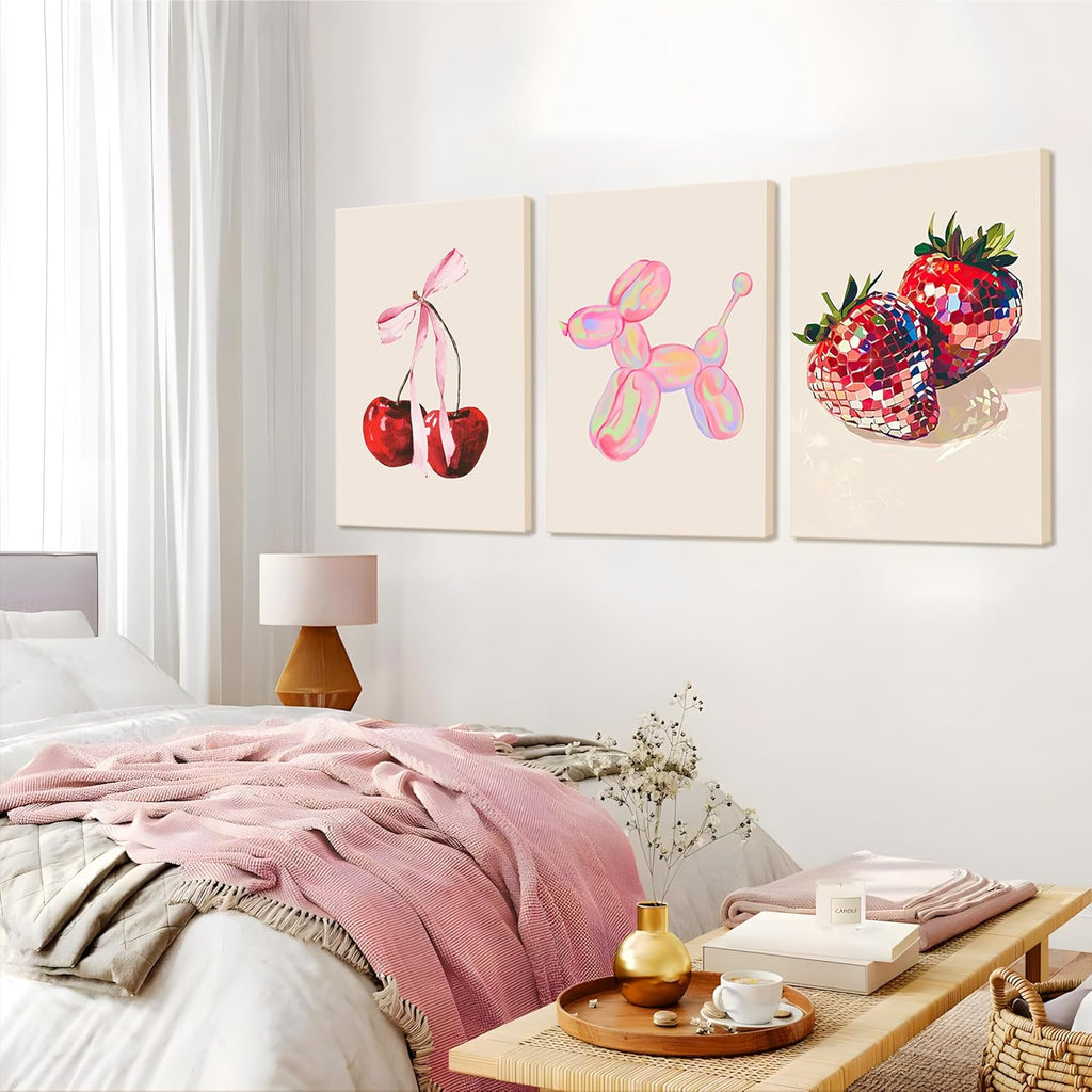 Framed Pink Canvas Wall Art — 16" - View 7