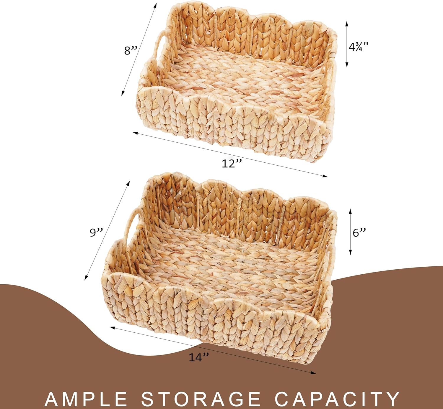 Boho Rattan Vase — Set of 2 - View 4