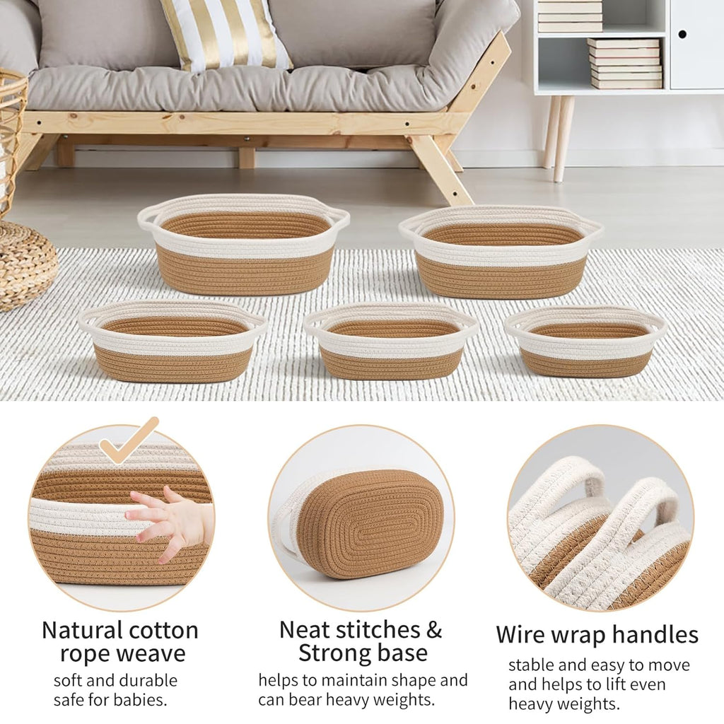 Boho Grey Basket — Set of 5 - View 3