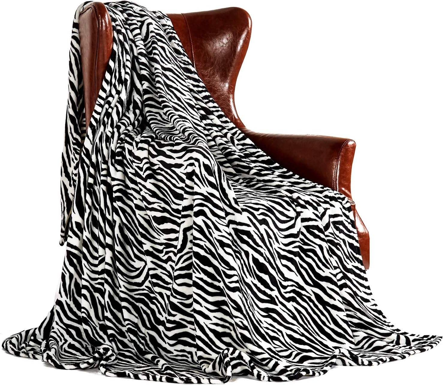 Oversized Beige Throw Pillow — 90" — Zebra