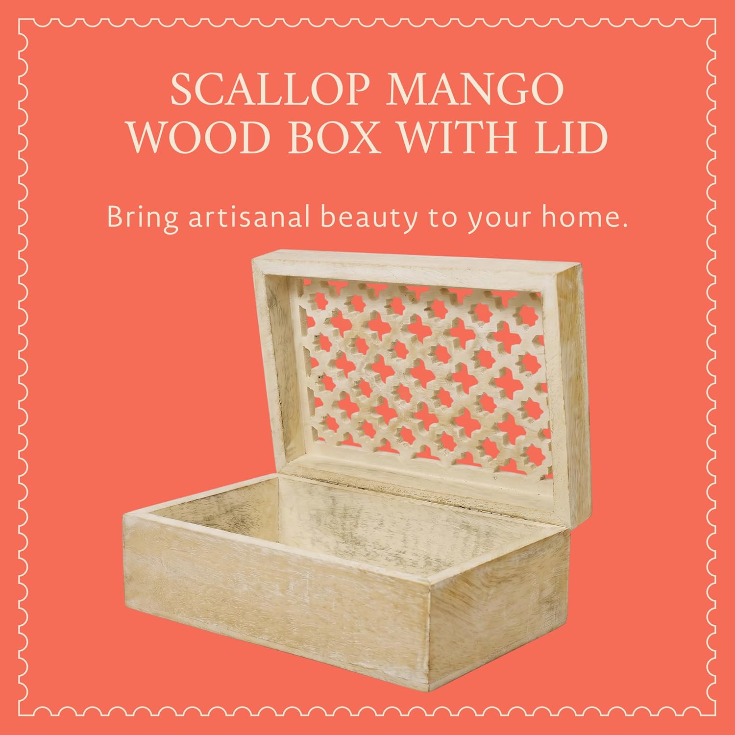 Hand-Carved Grey Storage Basket — 9x6 - View 2